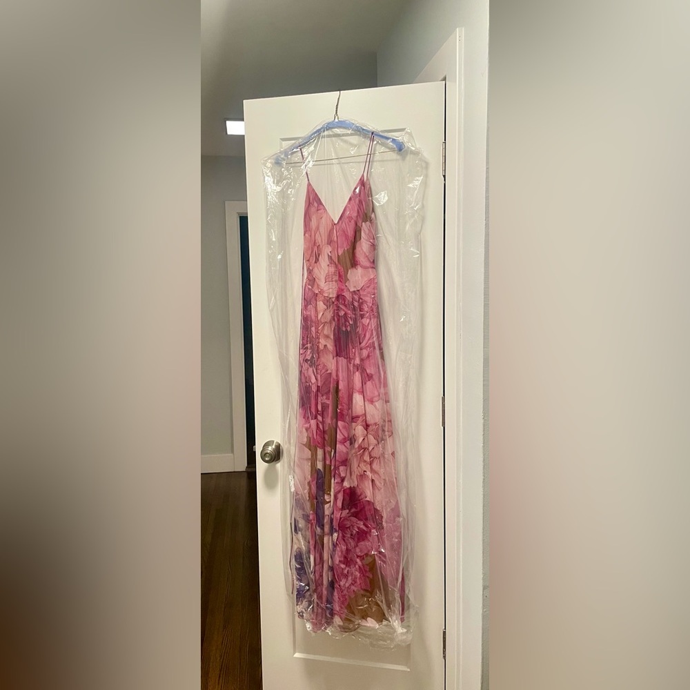 Mango Floral Maxi Dress in Pink and Purple - Picture 7 of 7